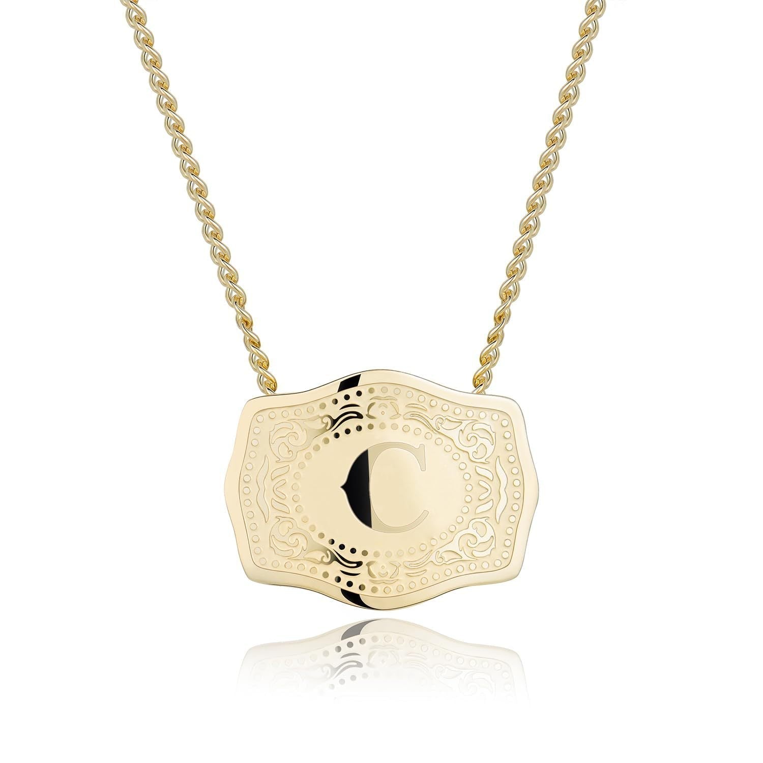 CINDY™ - Sleek Initial Letter Pendant Necklace