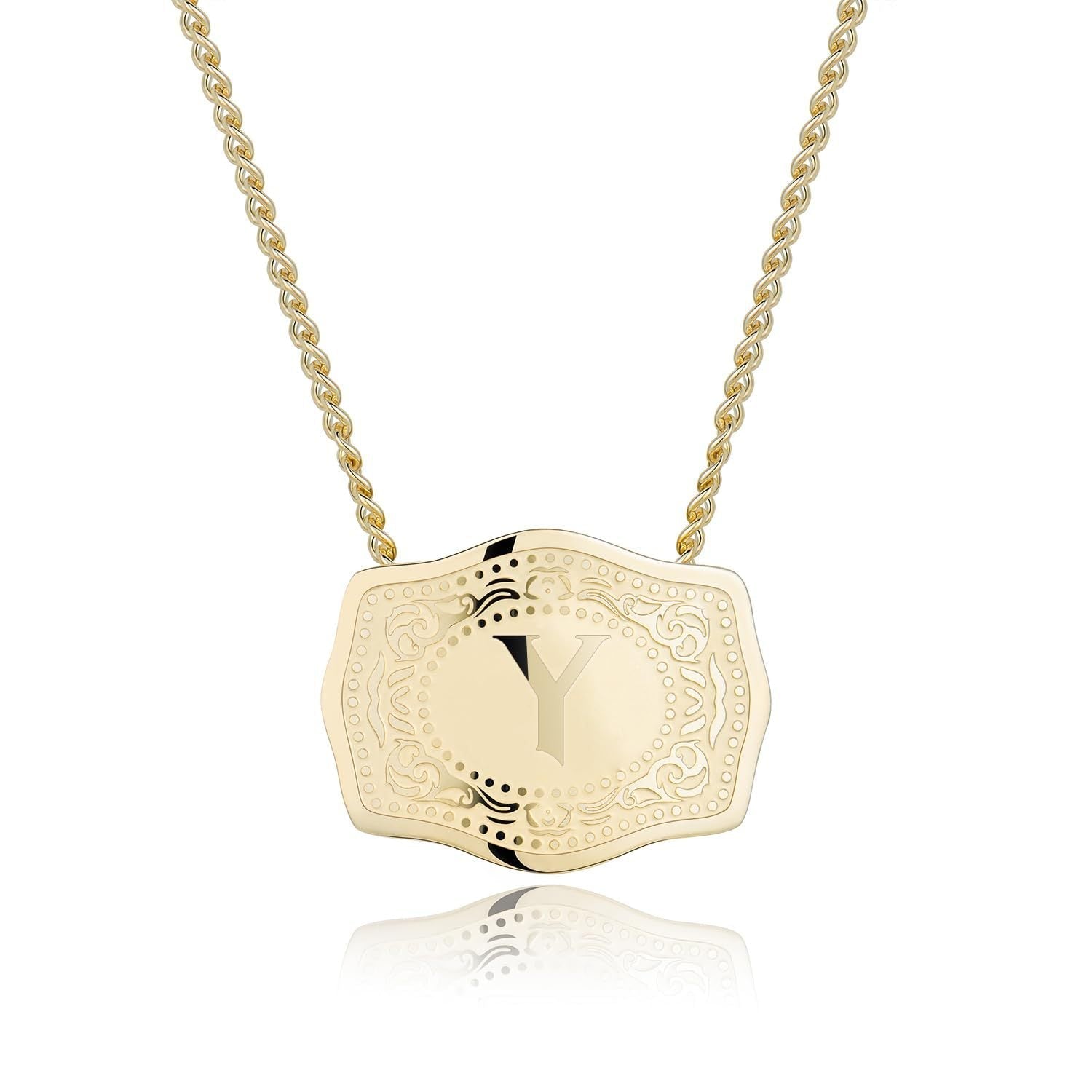 CINDY™ - Sleek Initial Letter Pendant Necklace