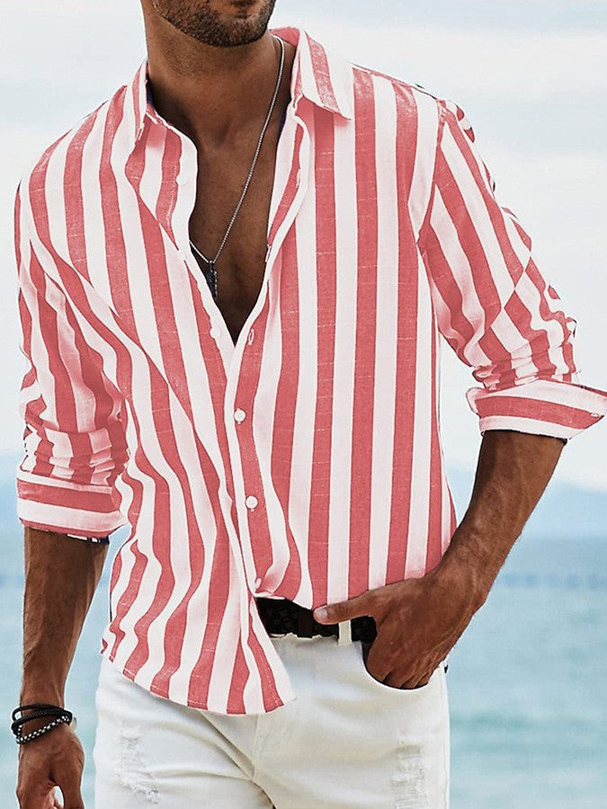 Nathan | Striped Long Sleeve Shirt