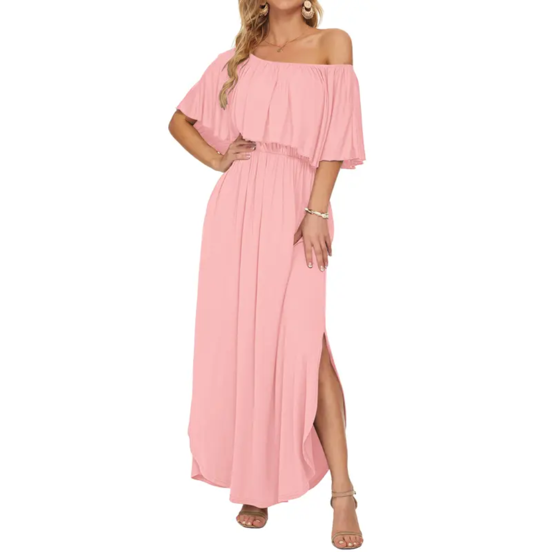 FLORENTINE™ – Floral Off-Shoulder Ruffle Maxi Dress