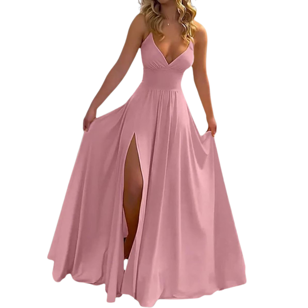 ROXANNE™ – Sleek Spaghetti Strap Slit Maxi Dress