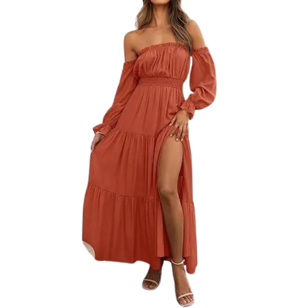 MEADOW™ – Bohemian Off-Shoulder Layered Maxi