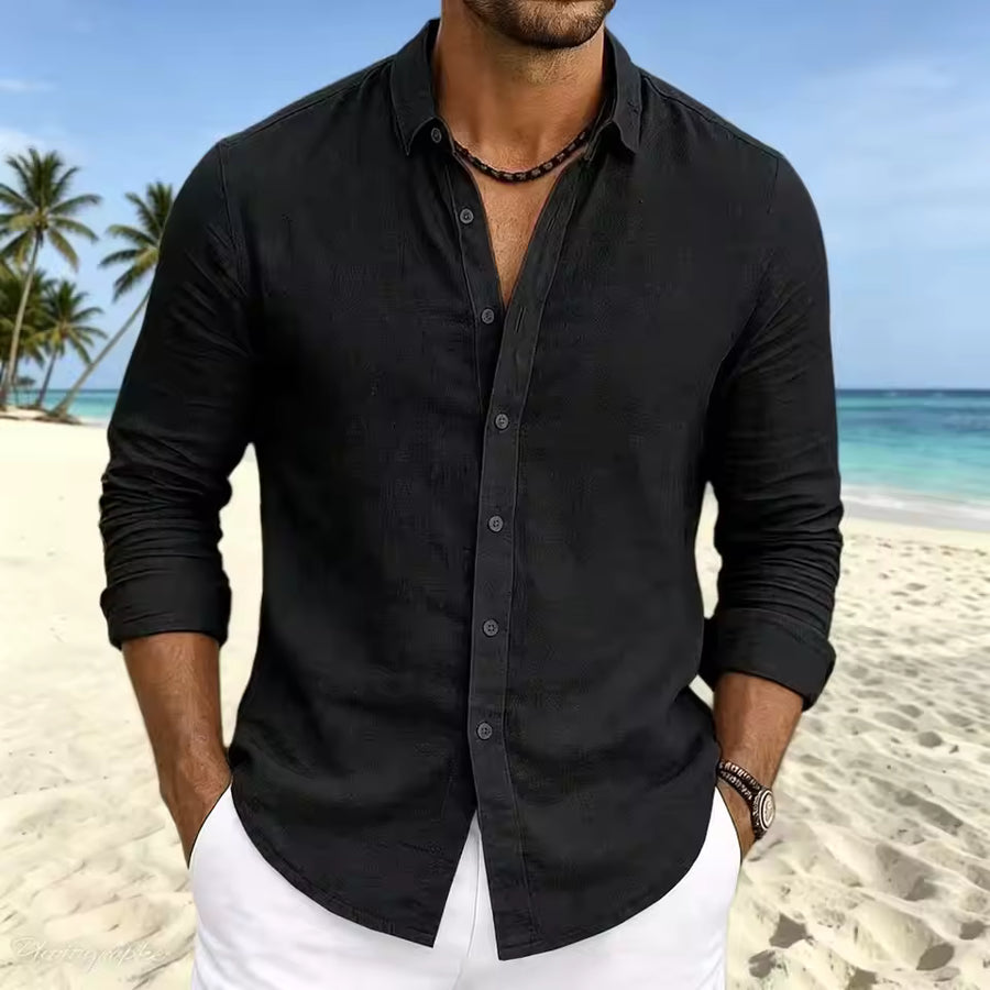 Marcus | Textured Long-Sleeve Shirt