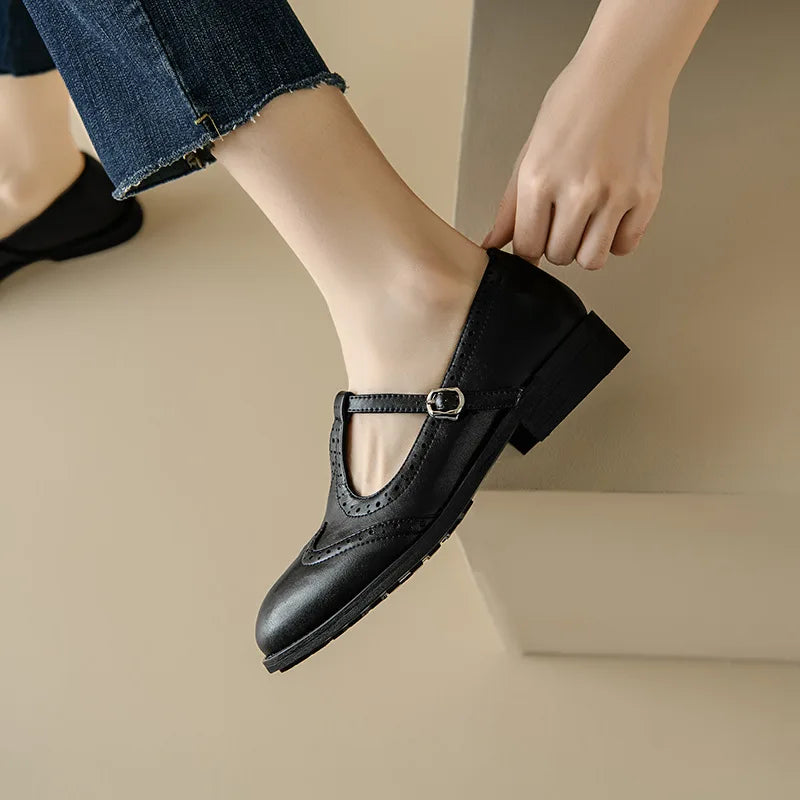 Amara | Elegant T-Strap Mary Janes