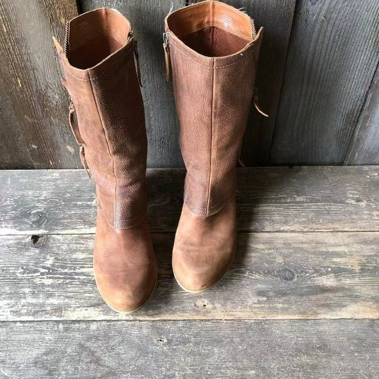 Cosy Zip-Up Mid-Calf Boots