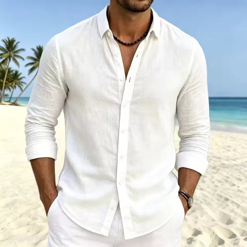 Marcus | Textured Long-Sleeve Shirt