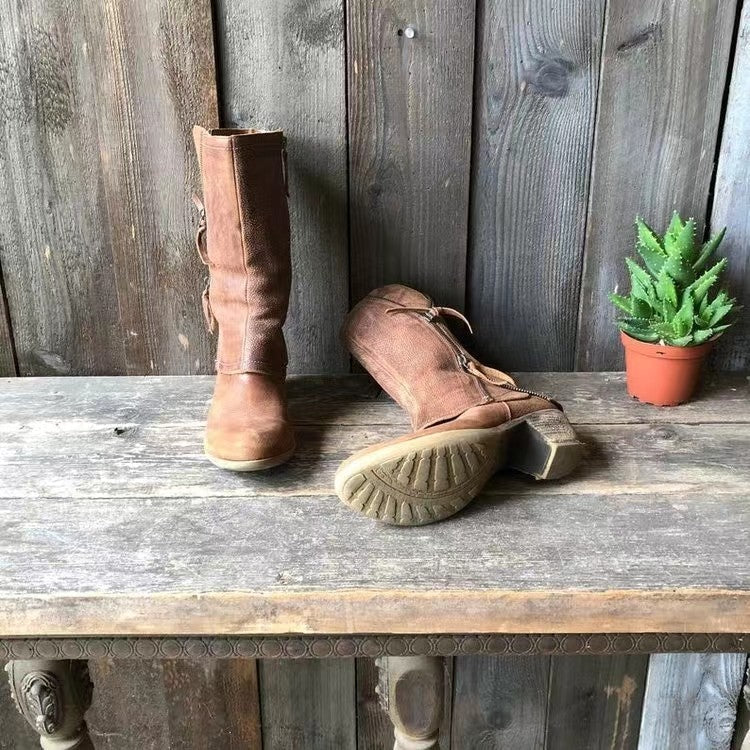 Cosy Zip-Up Mid-Calf Boots