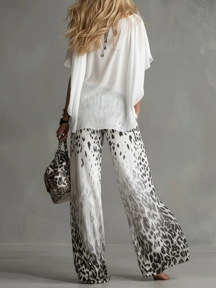 Pamela | Floral Printed Blouse and Wide Leg Trouser Co-ord Set