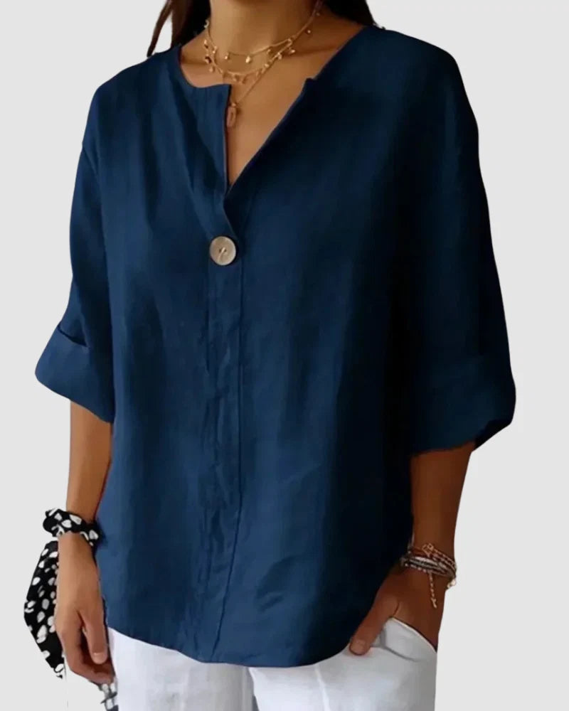 Alley | Effortless Button-Neck Blouse
