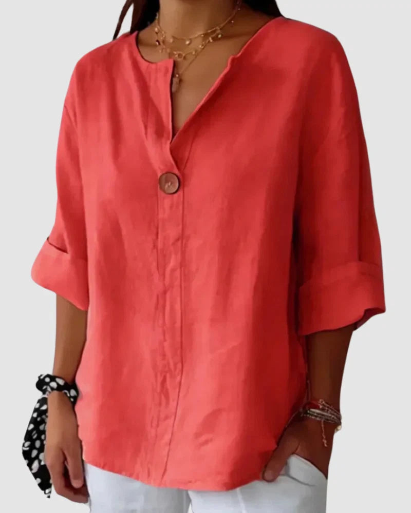 Alley | Effortless Button-Neck Blouse