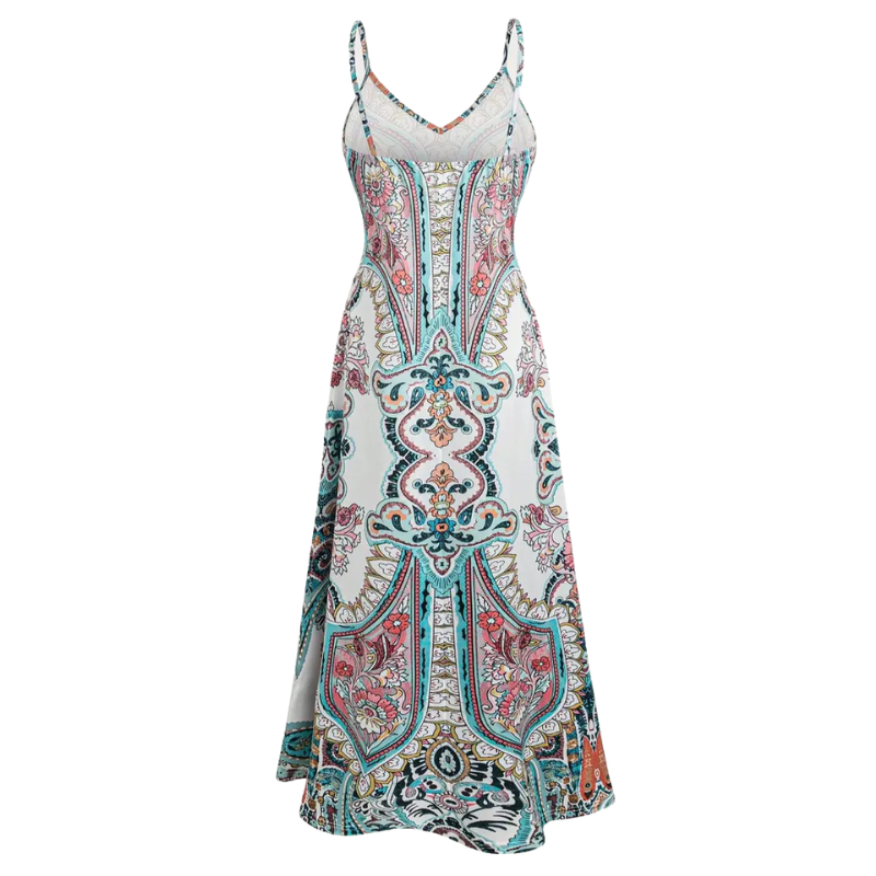 HELGA™ – Flowy Floral Vacation Maxi Dress