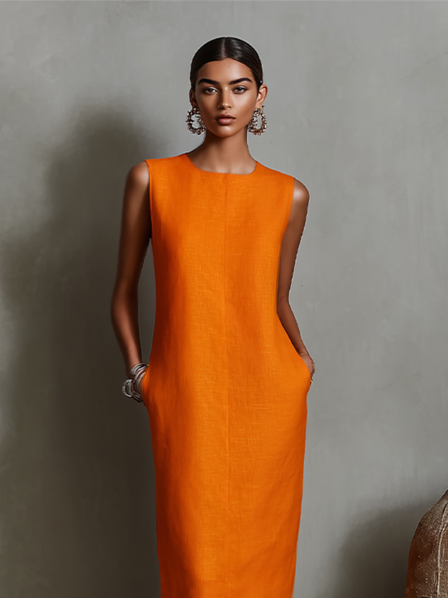 Camille | Sleeveless Midi Shift Dress