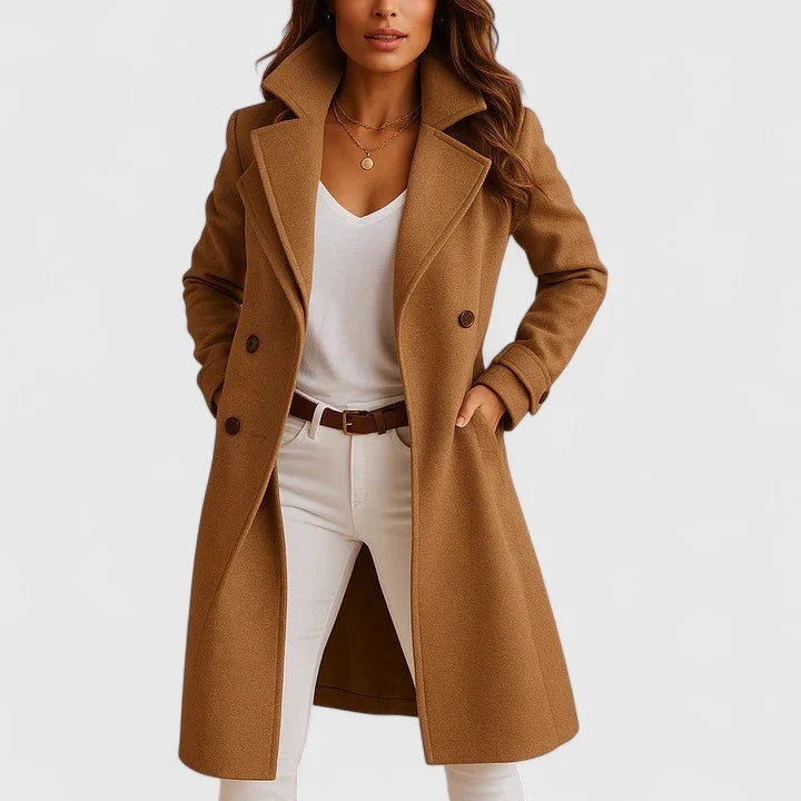 Beatrice | Tailored Wool-Blend Longline Coat