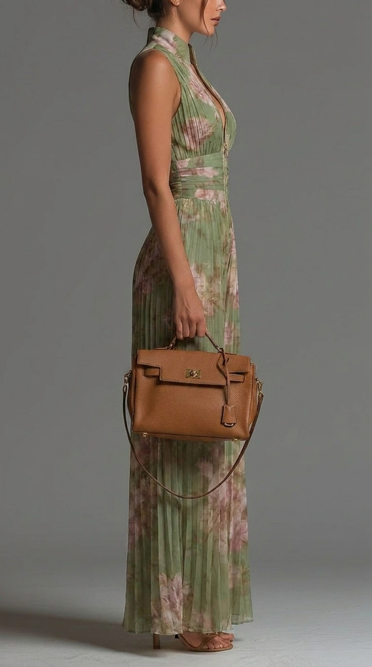 Hadley | Pleated Chiffon Wide-Leg Jumpsuit