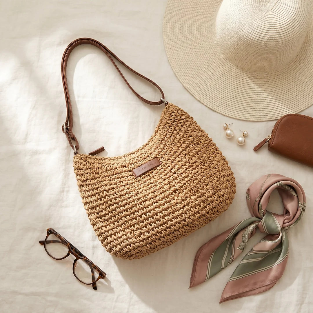 Kalil | Effortless Woven Straw Shoulder Bag