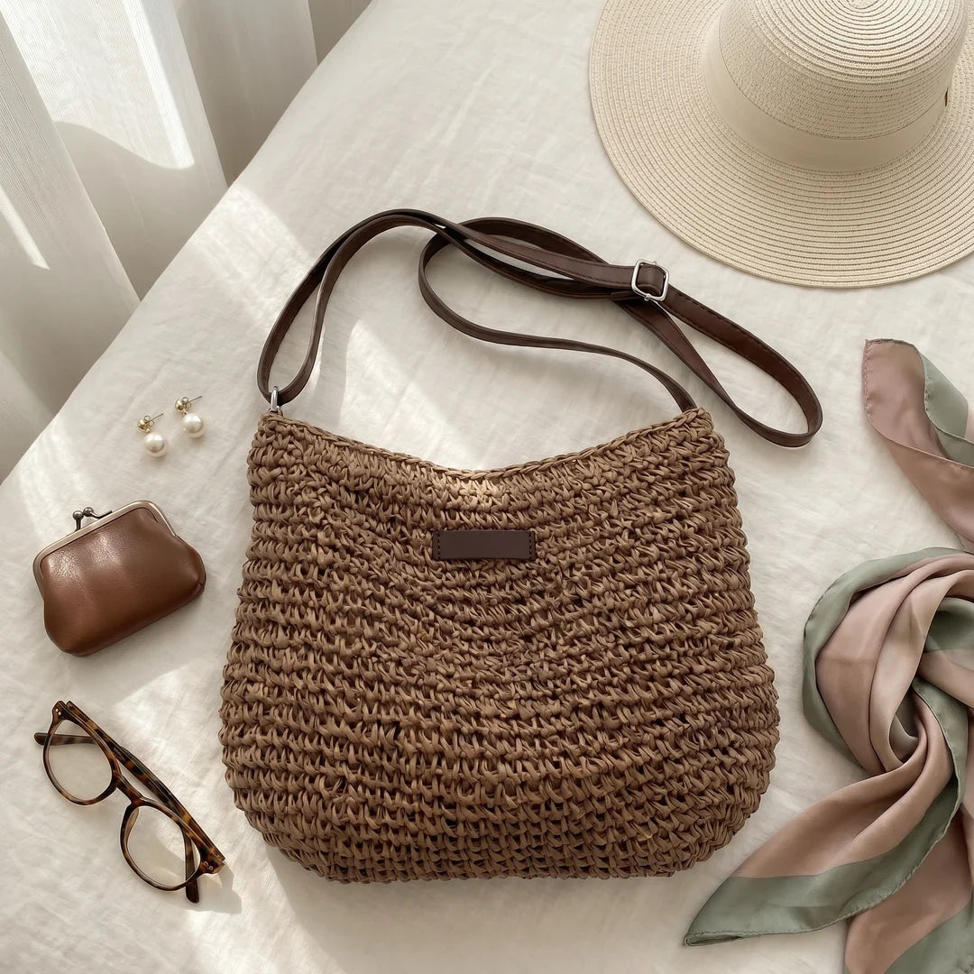 Kalil | Effortless Woven Straw Shoulder Bag