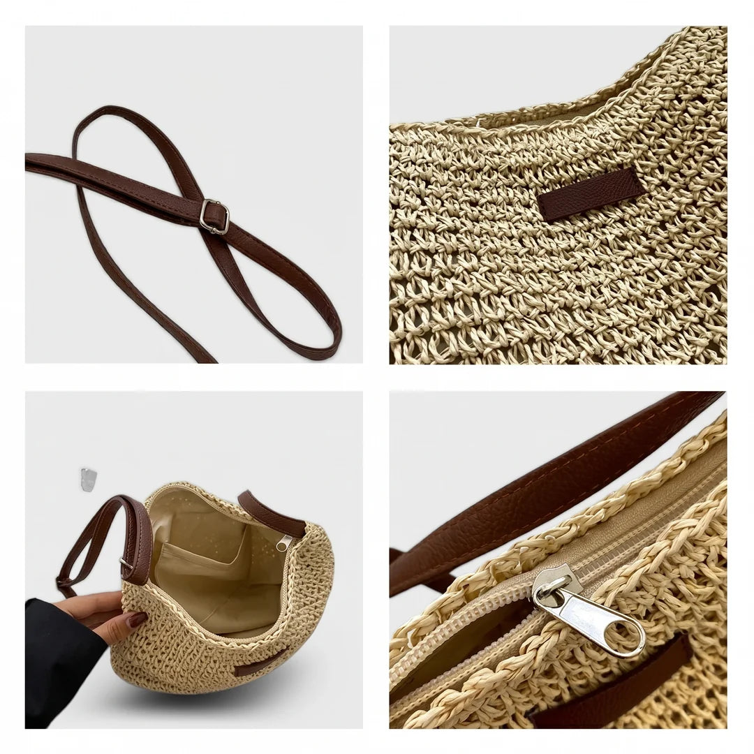 Kalil | Effortless Woven Straw Shoulder Bag