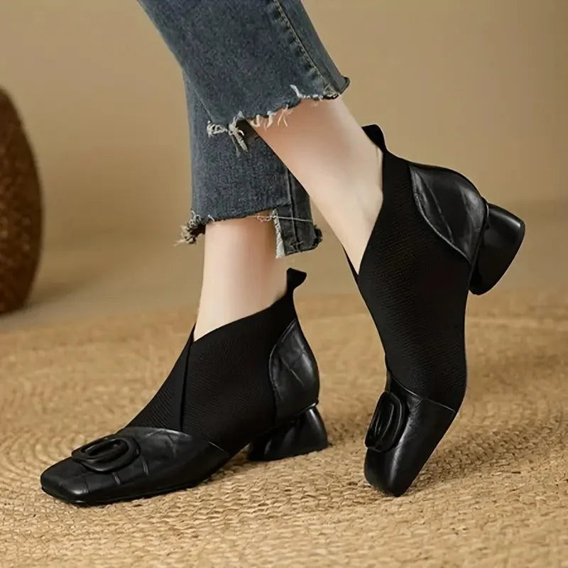 Stelle | Easy-Slip Comfort Block Heel Shoes