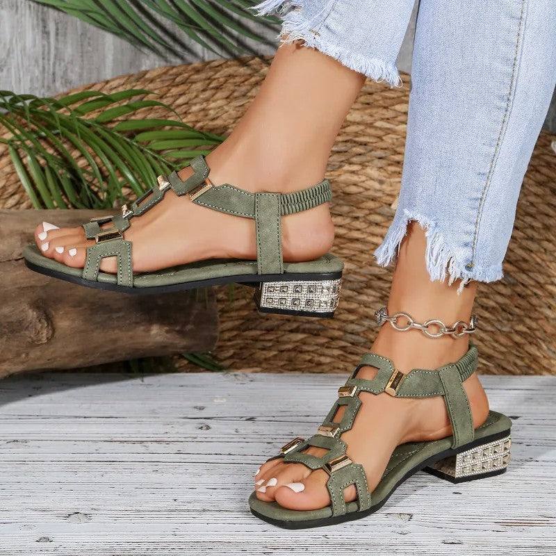 Seraphina | Buckle Block Heel Sandals
