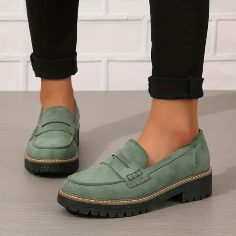 Harriet | Chunky Sole Suede Loafers