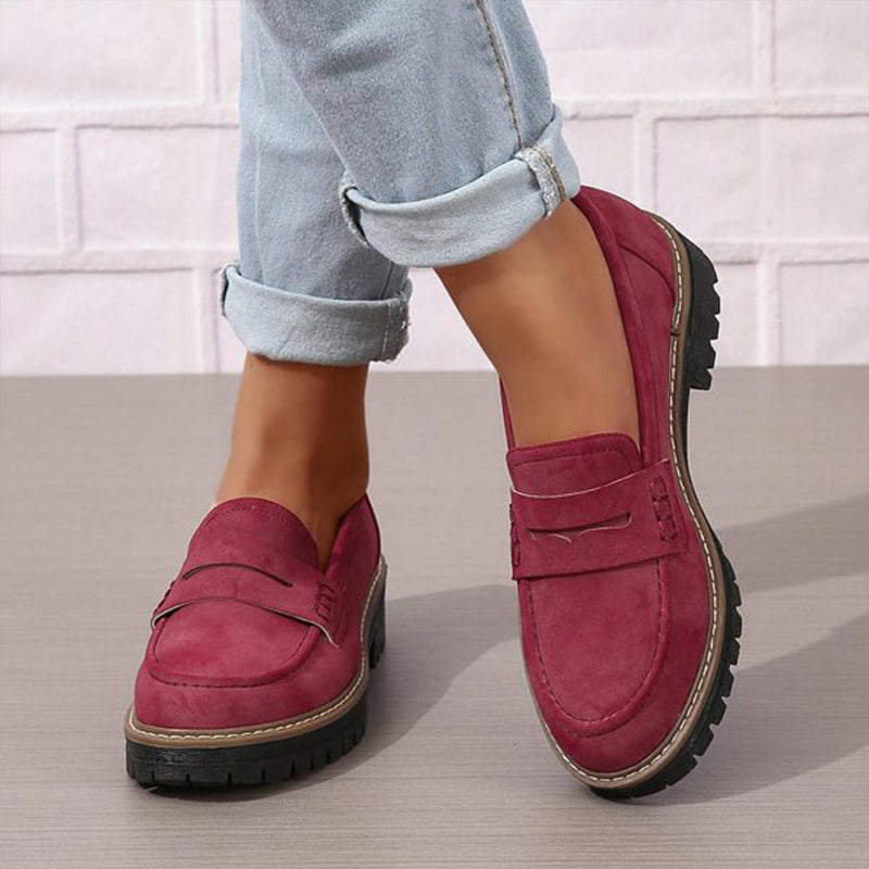 Harriet | Chunky Sole Suede Loafers
