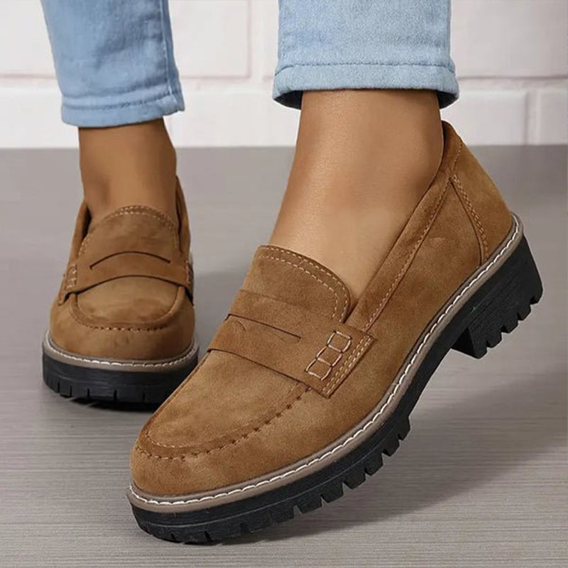 Harriet | Chunky Sole Suede Loafers