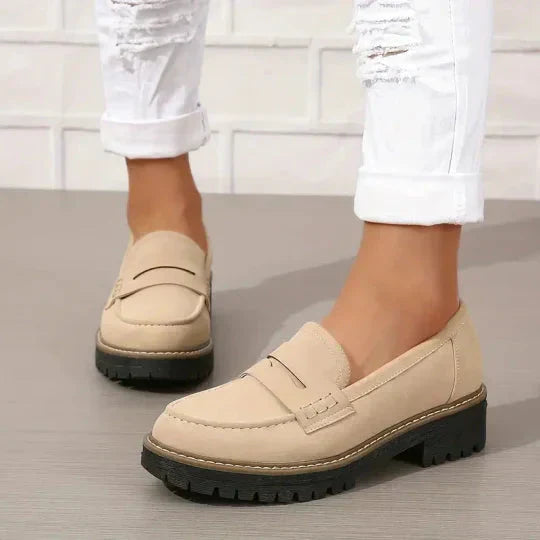 Harriet | Chunky Sole Suede Loafers